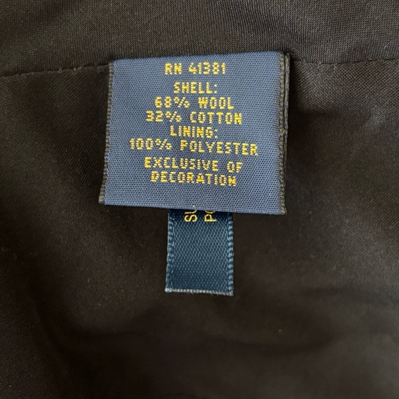 POLO Ralph Lauren Black Soutache Trim
Wool Blazer Jacket Women’s Size 4 - Picture 13 of 15